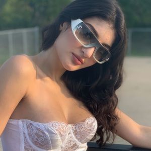 Chanel White Vintage Sunglasses